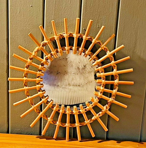 Vintage boho rattan sunburst - vintage,