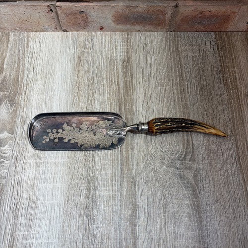 Horn handled crumb tray - horn,