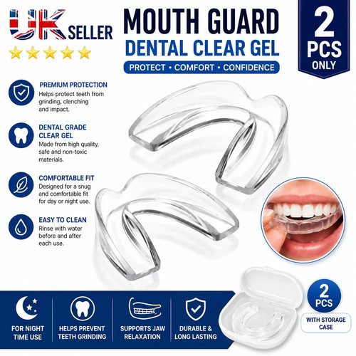 2pcs dental mouth guard - 2pcs, clear