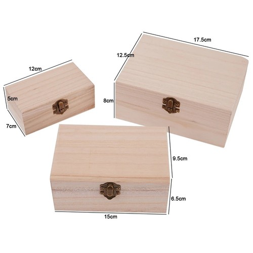 Plain wooden storage box - plain,