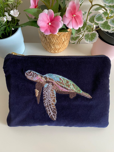 Turtle embroidered luxury - turtle,