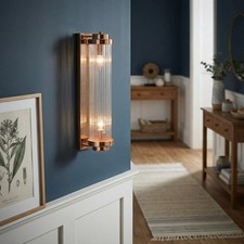 Art Deco Ribbed Glass 61cm
