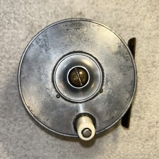 Salmon Fly Reel FORREST’S PATENT ADJUSTABLE DRAG 4” Dia X 2 1/8” & Carry Pouch