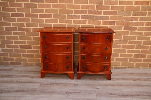 Pair yew vintage - of, bedside