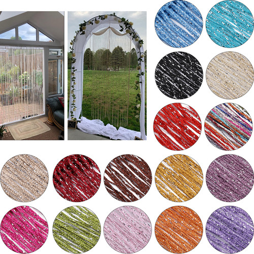 String curtain panels patio - string,