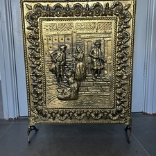 Antique Brass & Wood Embossed