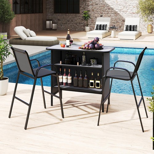 Outdoor bar set patio - 3,