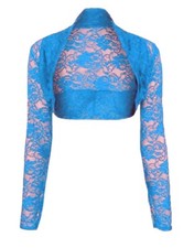 Womens Cropped Lace Shrug