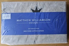 MATTHEW WILLIAMSON DESIGN Standard Pillowcase Pair RIAD STAR BLACK / GOLD
