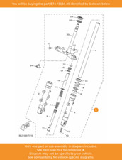 YAMAHA Front Fork Assy, B74-F310A-00 OEM YP125 CZD300-AX-MAX 300 ABS