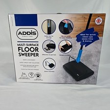 Addis Multi Surface Manual Floor Sweeper Quick Assembly Pet Hair Removal