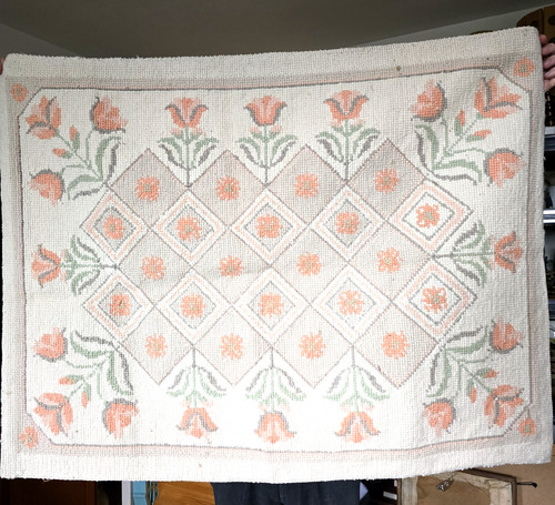 Vintage floral tapestry rug - vintage,