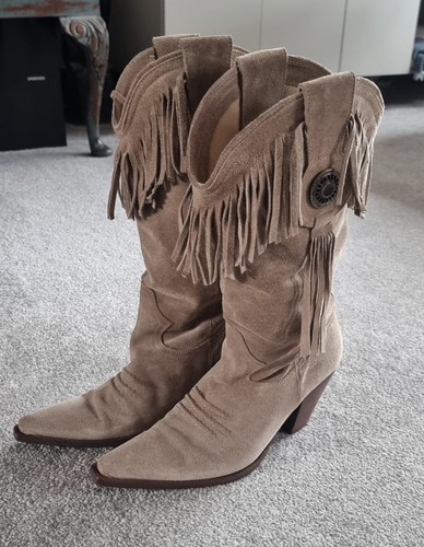 Womens bertie fringed - bertie, suede