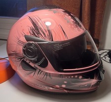Motorcycle Helmet size S Frank Thomas pink graphic Helmet
