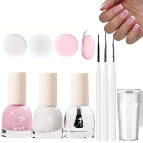 French manicure nail - manicure,