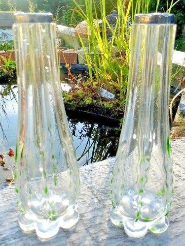 Art nouveau bud vases - art,