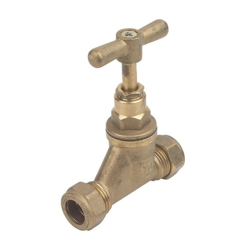15mm brass stopcock - stopcock, connects