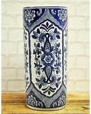 Classic Umbrella Stand Ceramic 18" Round Victorian Design  Walking Stick Holder