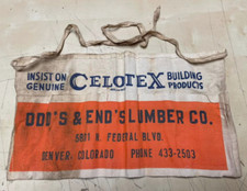 Vintage Celotex Building Odds & Ends Lumber Employee Half Apron 16" x 9"