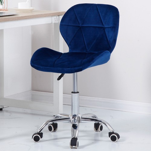 Cushioned velvet computer desk - velvet,