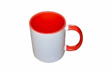  Sublimation 4-36 Mugs Red Inner Handle 11oz Handle Gift Box Heat Press Design