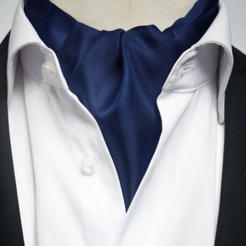 Dark blue ascot - dark, cravat
