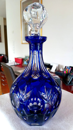 Large heavy crystal carafe - heavy,