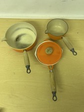 3 x Le Creuset Cast Iron Saucepans / Pots France