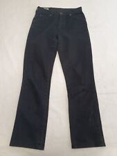 B775 WOMENS LEE WASHED BLACK STRAIGHT RIGID DENIM JEANS UK M 10 W28 L28