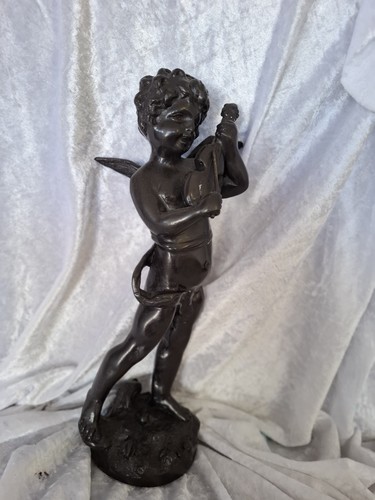 Bronze cherub figure - cherub,