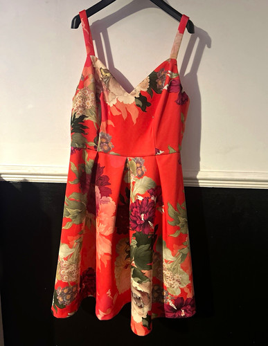 Debut orange floral fit - fit, &