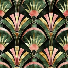 20x Green Pink Pastel Art Deco