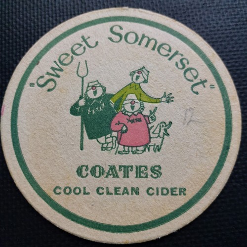 Coates cider beer mat - beer, uk