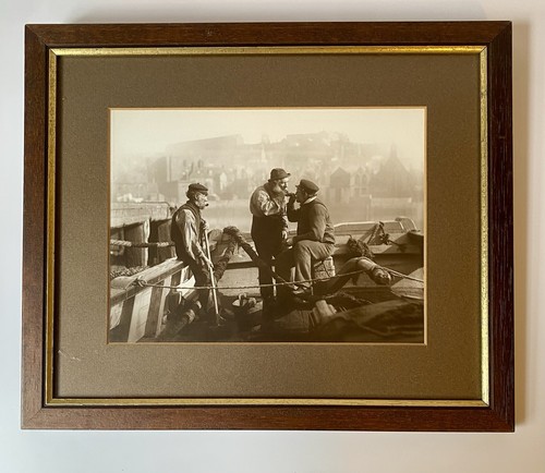 Framed fishermen whitby - framed,