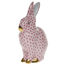 HEREND,  RABBIT SITTING, PINK