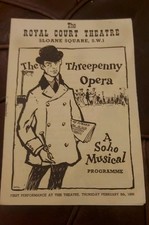 THE THREEPENNY OPERA - 2 ORIGINAL PROGRAMMES -1956. ROYAL  CT & ALDWYCH THEATRES