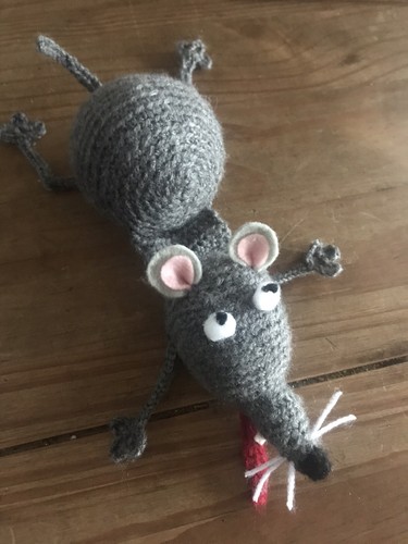 Squashed rat door stop - rat,