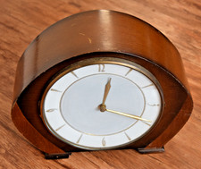 VTG Smiths Enfield Chime Mantel Clock Oak ? Art Deco Style WORKING