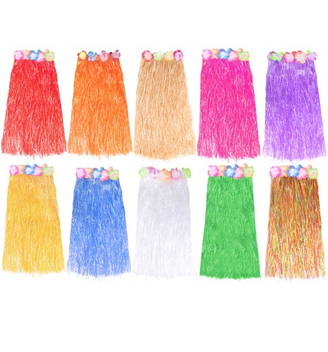 Long hula skirt 80cm with - skirt,