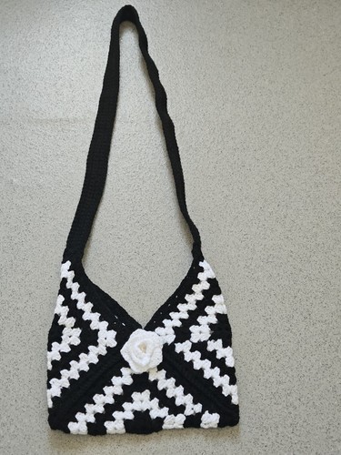 Handmade crochet black white - handmade,