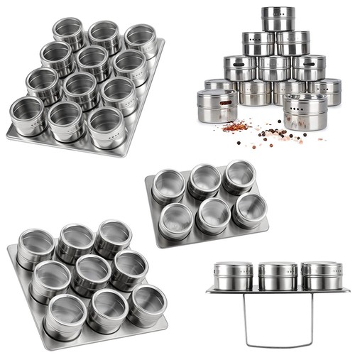 Stainless steel magnetic spice - stainless,