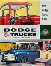 1955-1956 Dodge C3 Pickup ORIGINAL Sales Brochure Literature New Truck Cabins