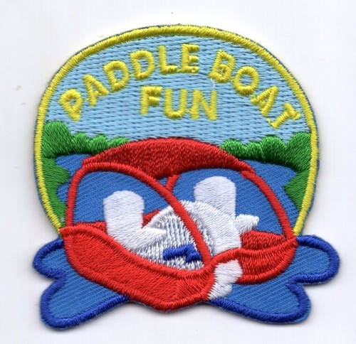 Paddle boat fun iron patch - paddle,