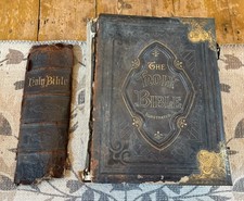Large Antique Holy Bible 1877