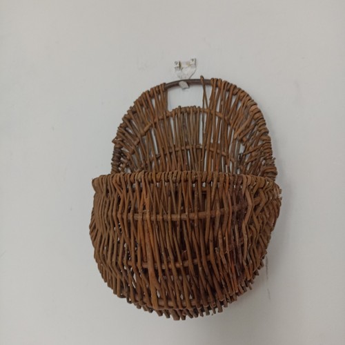 Vintage wicker wall basket - wall,