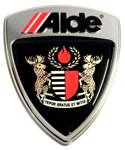 Alde chome shield badge - alde,