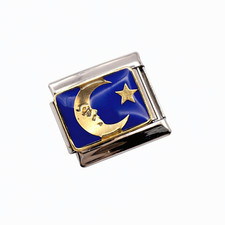 Moon Star Blue Gold Silver 9mm