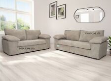 ORIGINAL AMALFI FULL BACK JUMBO CORD 3+2 SOFA MINK, BLACK, BROWN, GREY + MORE