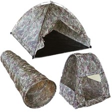 KIDS ARMY CAMOUFLAGE PLAY TUNNEL DOME TENT POP UP TENT BOYS SOLDIER BTP MTP CAMO