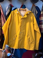 ELKA Rain Jacket M Coat Hooded Norse Projects Rainproof PVC  Yellow Fisherman